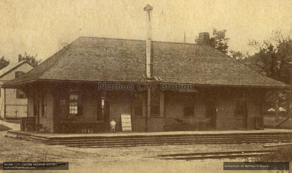 Postcard: Railroad Station, West Swanzey, New Hampshire